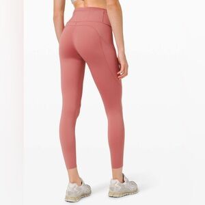 •LULULEMON• Fast and Free High Rise Tight 25" *Cool Cherry Tint Side Pockets